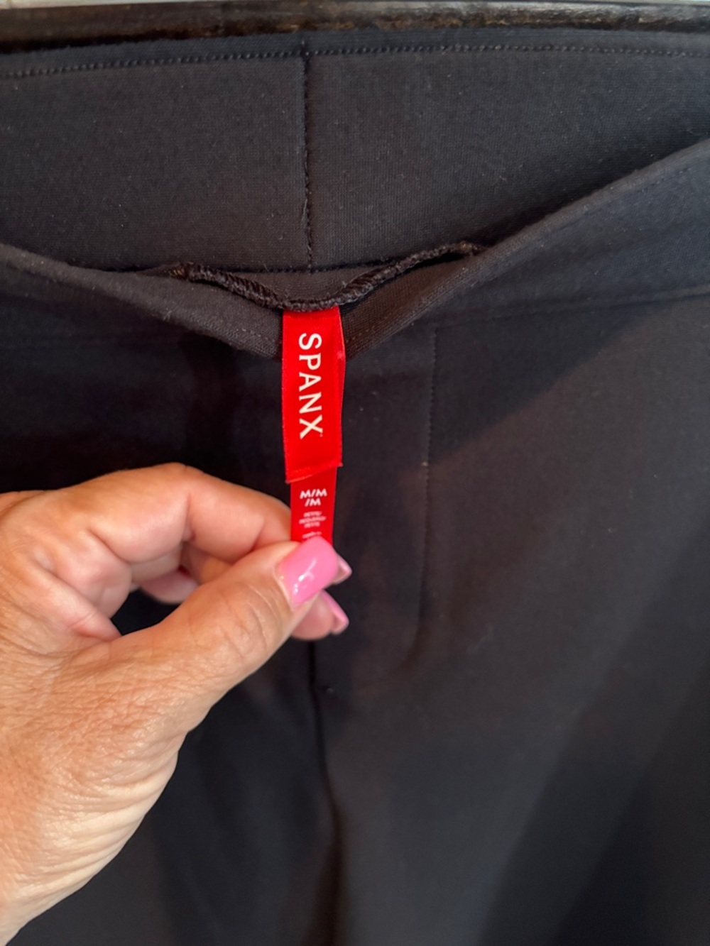 SPANX Perfect Fit Ponte Wide-Leg Pull-On Black Pants with Red Tag - Picture 2 of 5